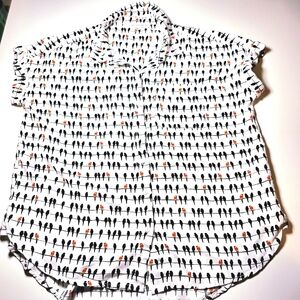 3 For $15 | Jane + Delancey Short Sleeve Graphic Pop Art Parrot Whimsical SZ S